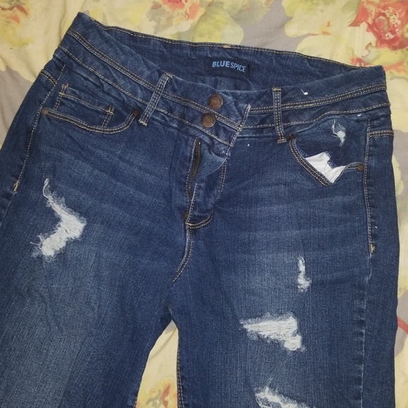 Blue spice ripped jeans Clearance